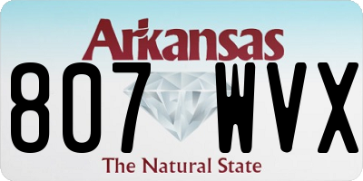 AR license plate 807WVX