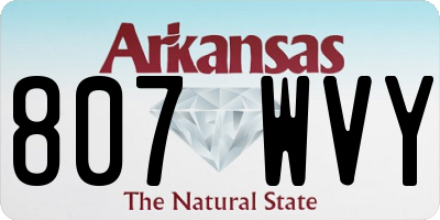 AR license plate 807WVY