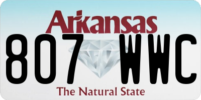 AR license plate 807WWC