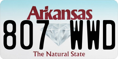 AR license plate 807WWD