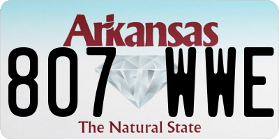 AR license plate 807WWE