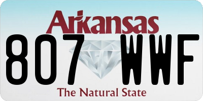 AR license plate 807WWF