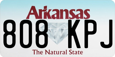 AR license plate 808KPJ