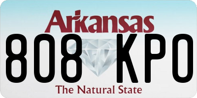 AR license plate 808KPO