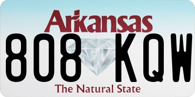 AR license plate 808KQW