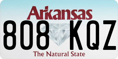 AR license plate 808KQZ