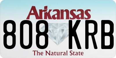 AR license plate 808KRB