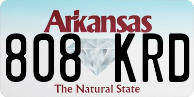 AR license plate 808KRD