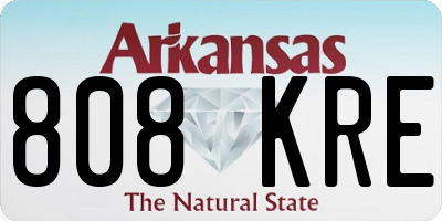 AR license plate 808KRE