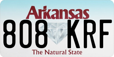 AR license plate 808KRF