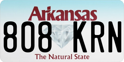 AR license plate 808KRN