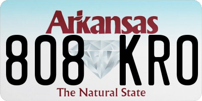 AR license plate 808KRO