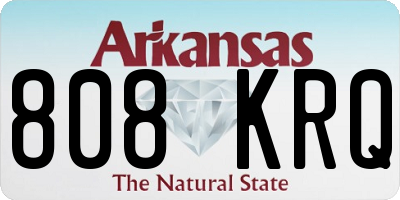 AR license plate 808KRQ