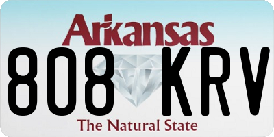 AR license plate 808KRV