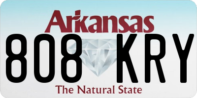 AR license plate 808KRY