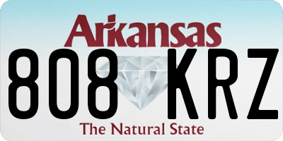 AR license plate 808KRZ