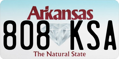 AR license plate 808KSA