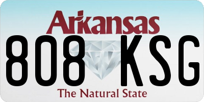 AR license plate 808KSG