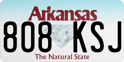 AR license plate 808KSJ