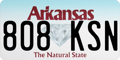 AR license plate 808KSN