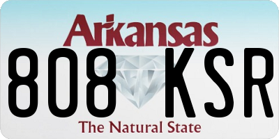 AR license plate 808KSR