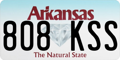 AR license plate 808KSS