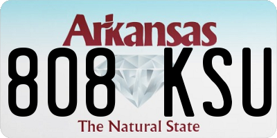 AR license plate 808KSU