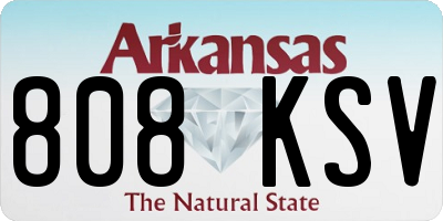 AR license plate 808KSV