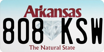 AR license plate 808KSW