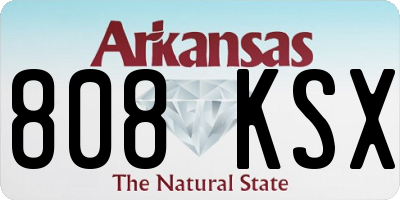 AR license plate 808KSX