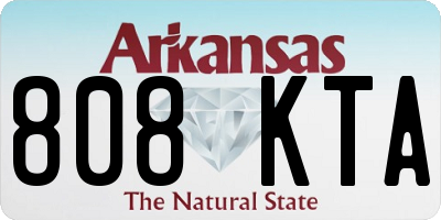 AR license plate 808KTA