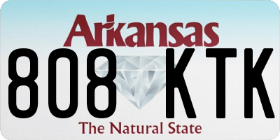 AR license plate 808KTK