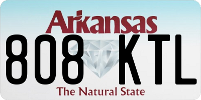 AR license plate 808KTL