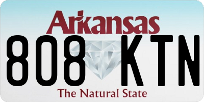 AR license plate 808KTN
