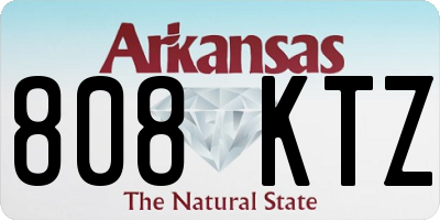 AR license plate 808KTZ