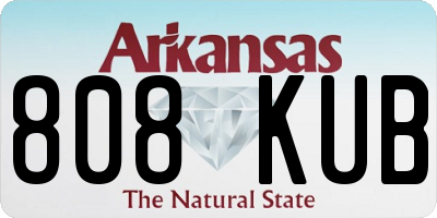 AR license plate 808KUB