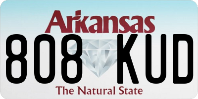 AR license plate 808KUD
