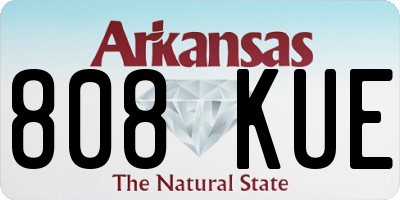 AR license plate 808KUE