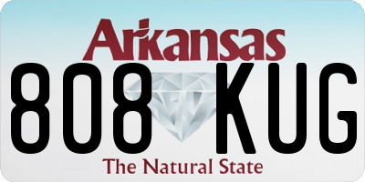 AR license plate 808KUG