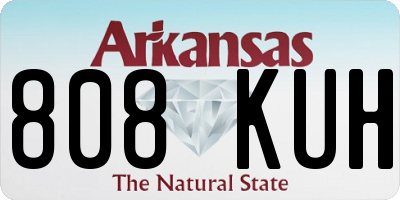 AR license plate 808KUH