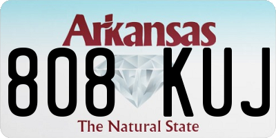 AR license plate 808KUJ