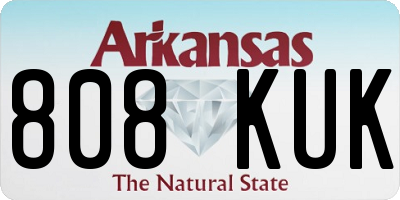 AR license plate 808KUK