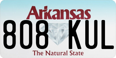 AR license plate 808KUL