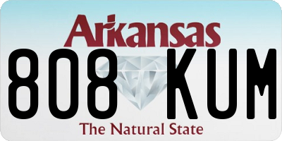 AR license plate 808KUM