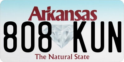 AR license plate 808KUN