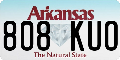 AR license plate 808KUO