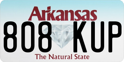 AR license plate 808KUP