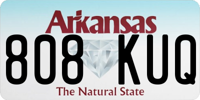 AR license plate 808KUQ