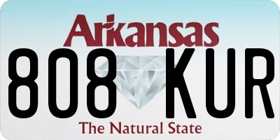 AR license plate 808KUR