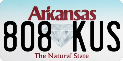 AR license plate 808KUS